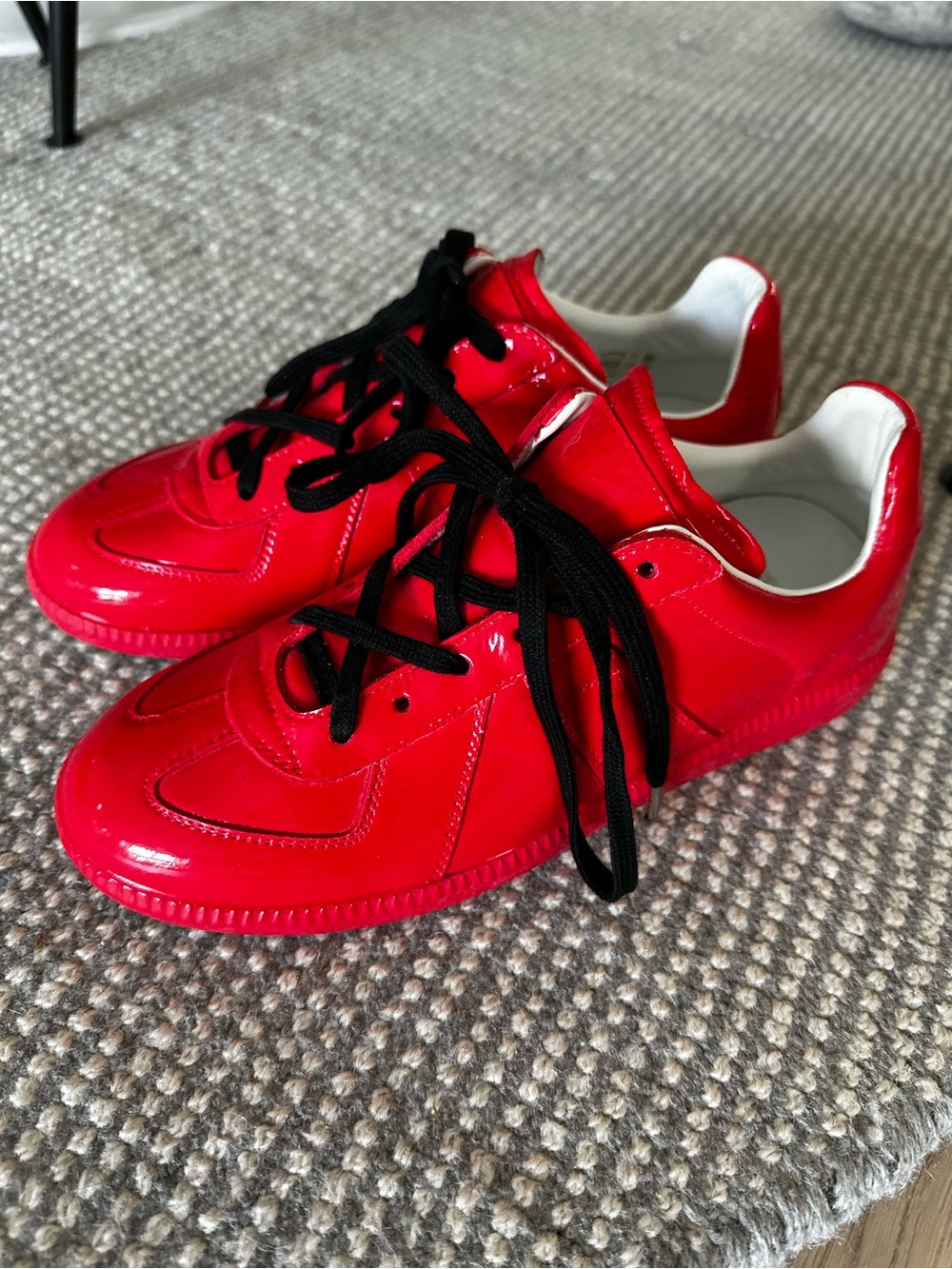 Maison Martin Margiela Red Replica Lace-Up Sneakers